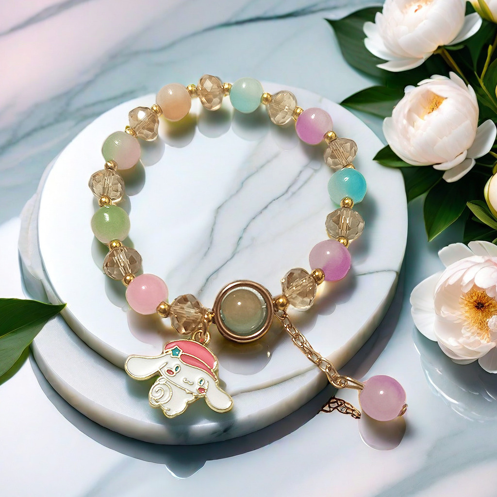 KT02 핑크햇 시나몬 강아지 팔찌