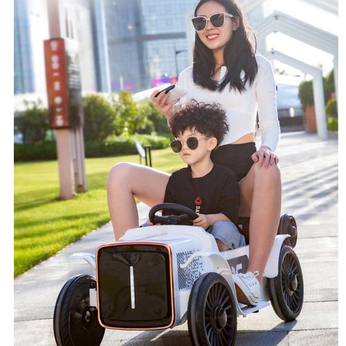 Bedoqi parent-child children's electric car car remote control four-wheel stand adult female baby toy car can sit in a stroller