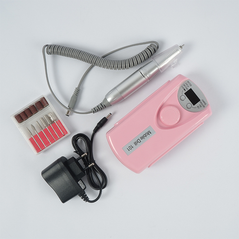 El modelo de carga de la lijadora de uñas no está caliente, el removedor de uñas profesional pulido, el lijador de uñas eléctrico portátil con cabezal de lijado