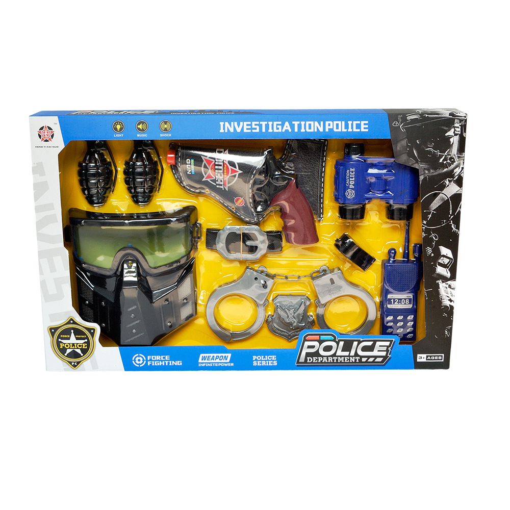 Juego de rol para niños pistola de policía conjunto de armas de policía conjunto