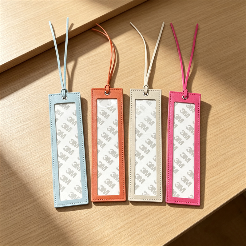 DIY sewn decorative bookmarks with self-adhesive handmade embroidery display cases, personalized book page markers.