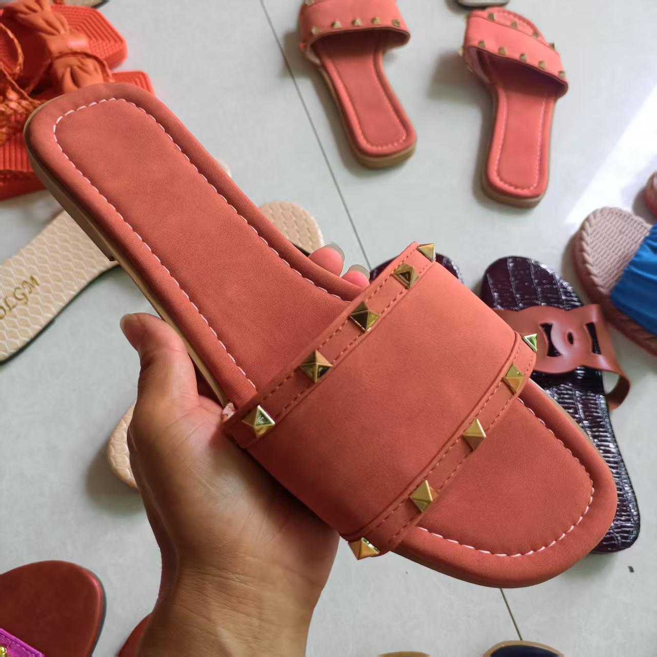 África comercio exterior zapatillas de mujer zapatillas de verano europeas y americanas zapatillas de mujer zapatillas de fondo plano zapatos de mujer misceláneos