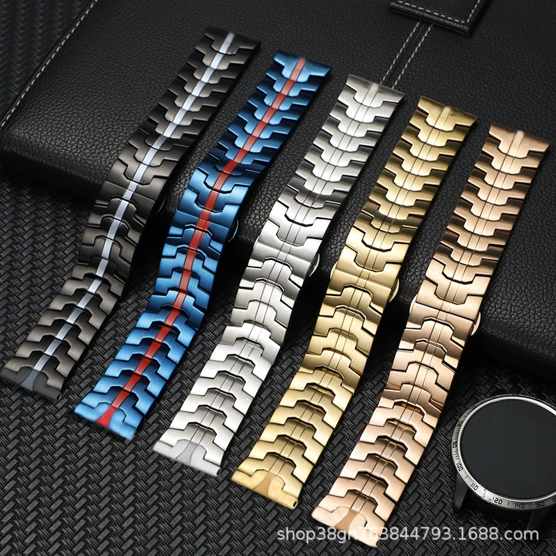 Применяет Huawei Watch GT4 GT3 4pro ремешок Железный человек металлический ремешок Samsung Apple трансграничный ремешок