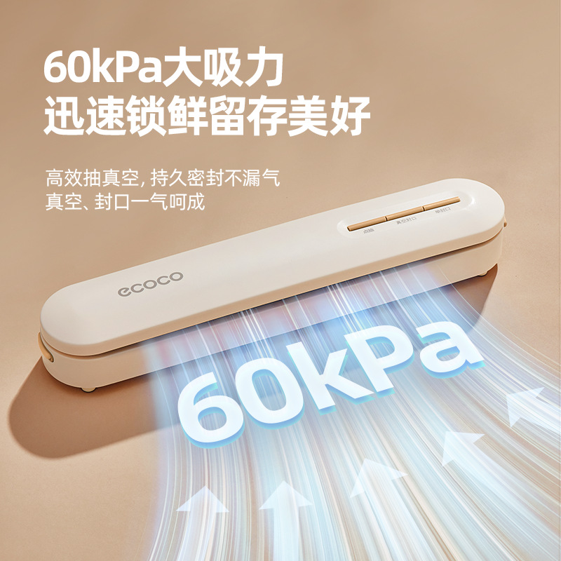 máquina de sellado de vacío ecoco pequeña máquina de bombeo de vacío de envasado de alimentos automático para el hogar máquina de sellado de plástico de preservación