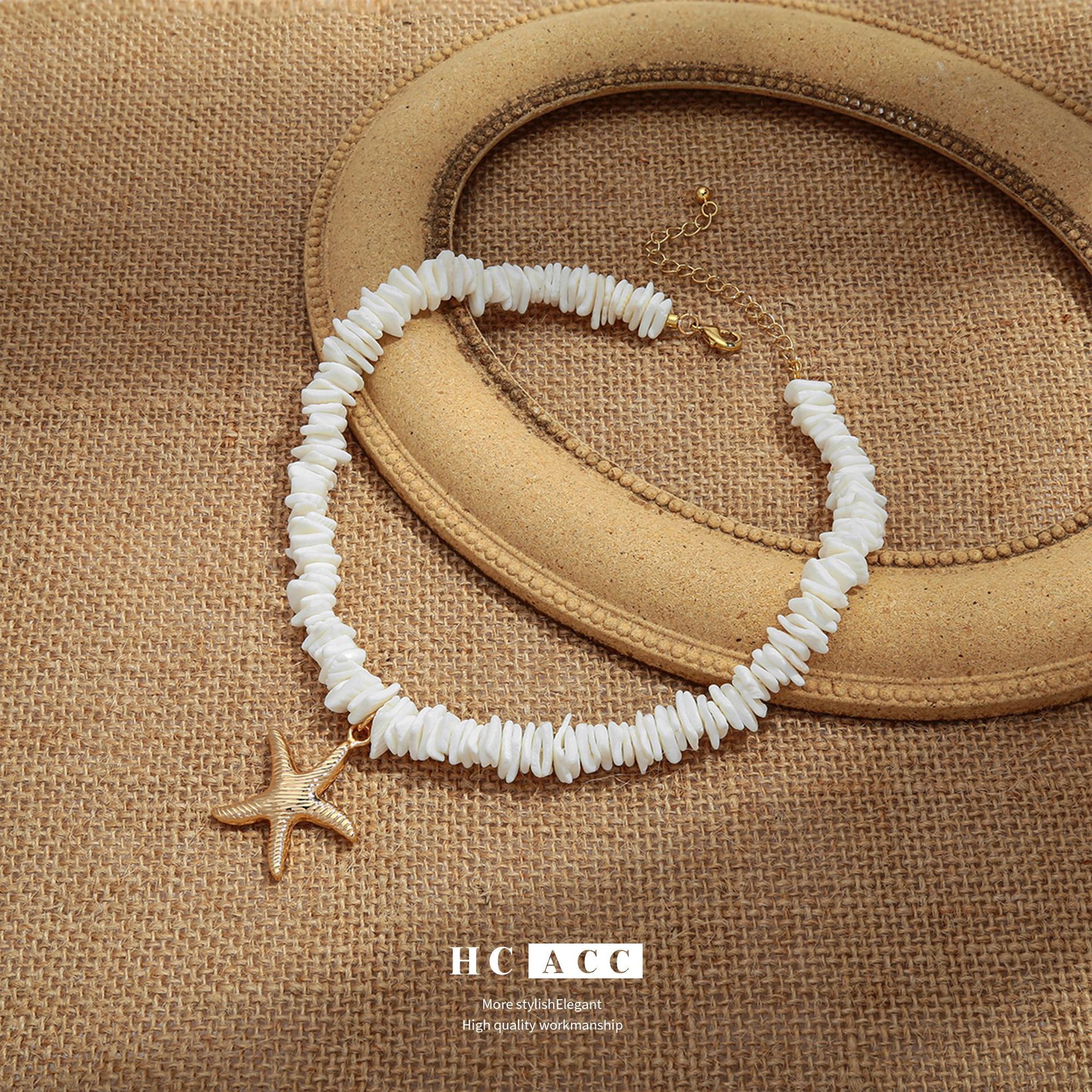 cross-border-new-product-shell-necklace-dopamine-womens-light-luxury-high-end-starfish-pendant-collarbone-chain-ins-niche-simple