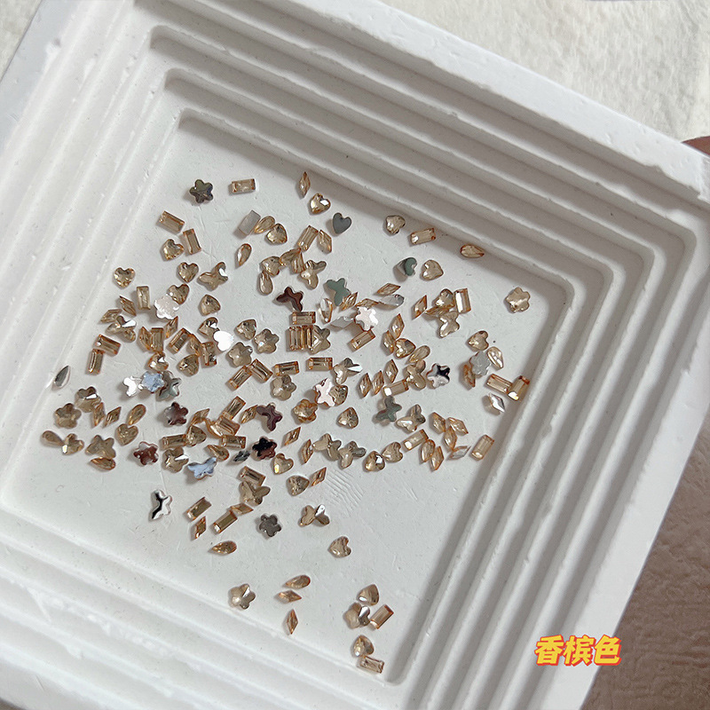 4#초소형 플랫 바텀 다이아몬드 [샴페인 컬러] 100개+