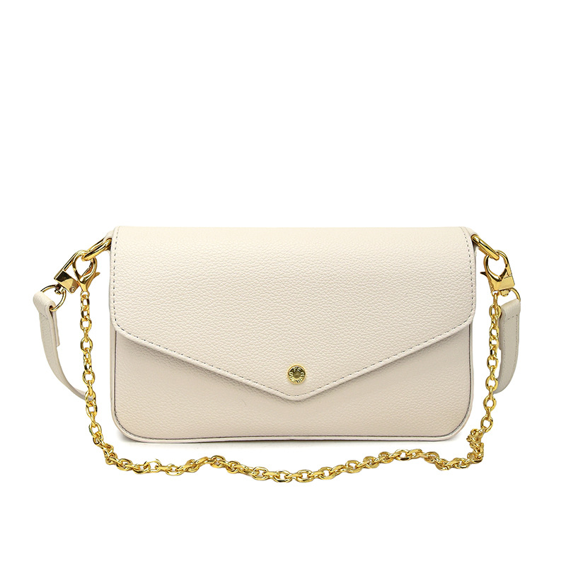 Bolso de cadena popular de este año 2025 verano nuevo bolso de hombro con patrón de lichi bolso de mensajero simple de moda mujer