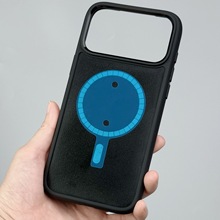适用iPhone16Promax贴皮磁吸素材 苹果17二合一magsafe凹槽保护套