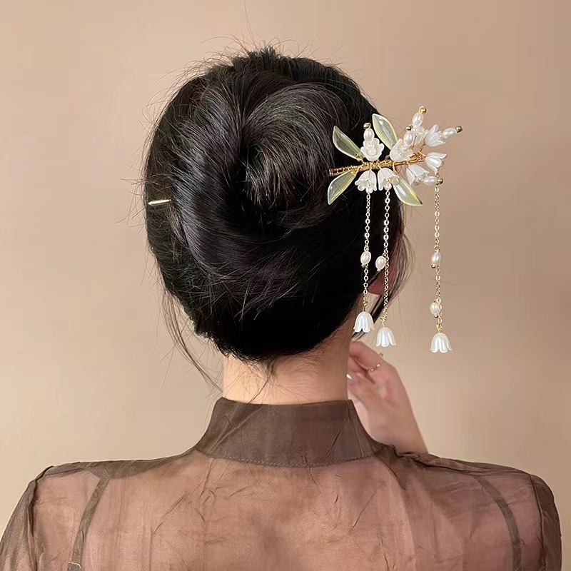古風髮飾流蘇髮簪女高級感古裝簪子髮髻頭飾漢服旗袍髮釵步搖配飾