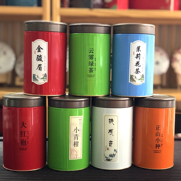 直播带货铁观音金骏眉小种大红袍绿茶茉莉花茶100克茶叶铁罐装