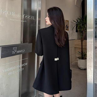 [3635 People Collected] Black Korean Style Casual Suit Jacket for Women 2025 New Spring Jacket with High Femininity