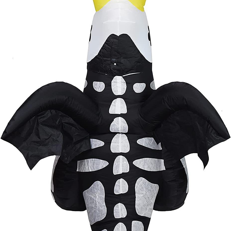 1,5 m alto de Halloween inflable lindo esqueleto dragón calabaza luz inflable modelo Halloween escena decoración con LED