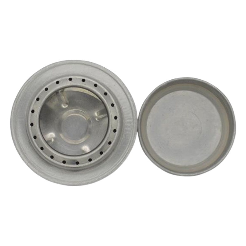Outdoor Ultra-light Silver Aluminum Alcohol Stove 100ml Sealed Lid Camping Fire Gathering Household Dry Boiler Stove Picnic