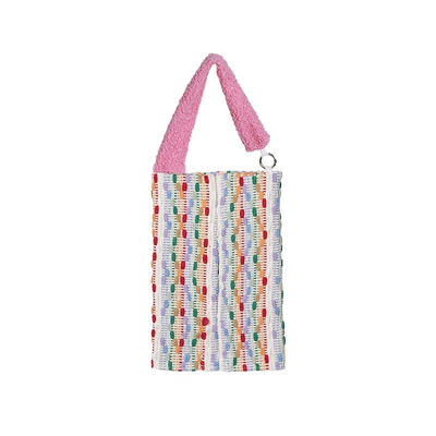 Other Automotive Interior Supplies Bag Car Paper Box Hanging - pink-rope-colorful-vertical-pattern-paper-towel-hanging-bag
