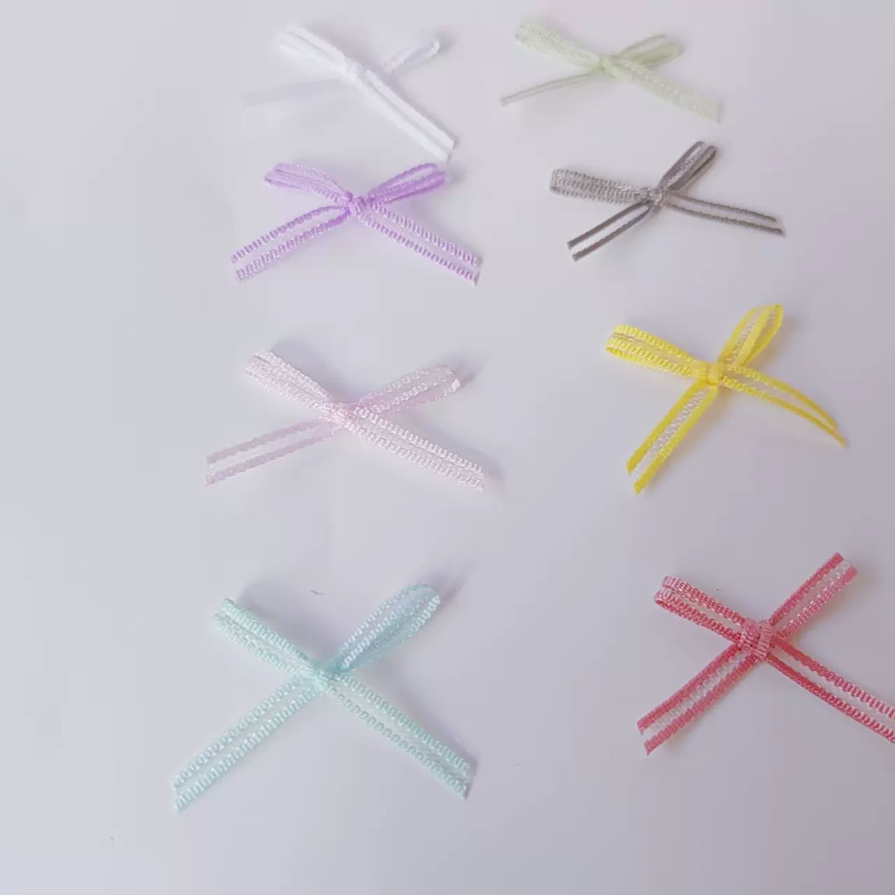 0.3CM宽条纹雪纱丝带蝴蝶结内衣文胸服饰DIY玩具发夹宝宝袜配饰