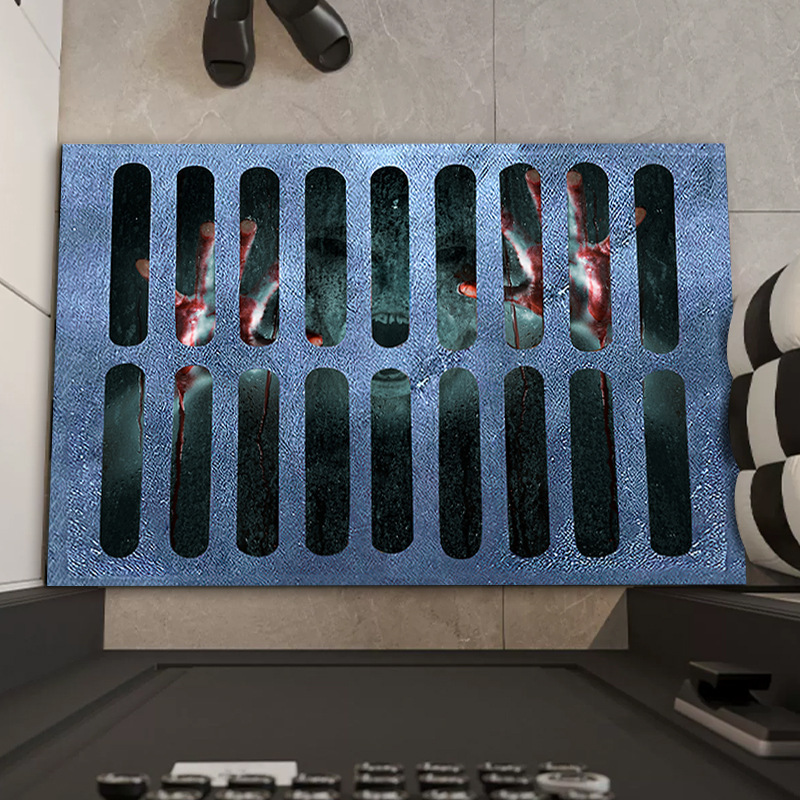 3D Clown Deurmat Halloween Entree Vloermat Driedimensionale Visuele Deurmat Grensoverschrijdende Levering Uit Voorraad_voghion.com