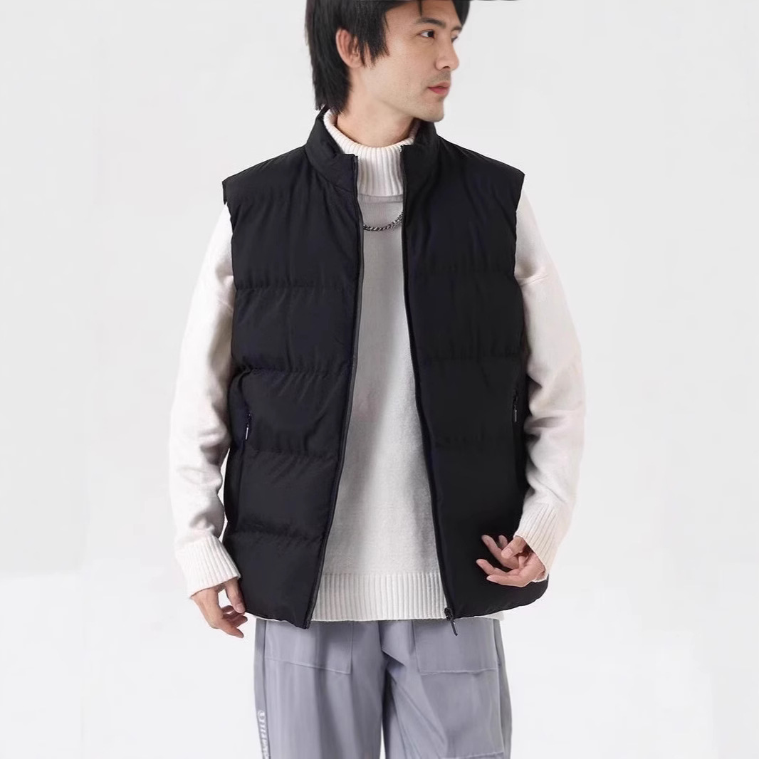 2024 primavera y otoño chaleco de algodón hombre y mujer chaleco de algodón chaleco abrigo abrigo de algodón tendencia casual moda universal