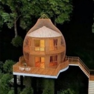 Polygonal Wooden House Southeast Asian Architectural Style Scenic Spot B&B Check-In Wooden House