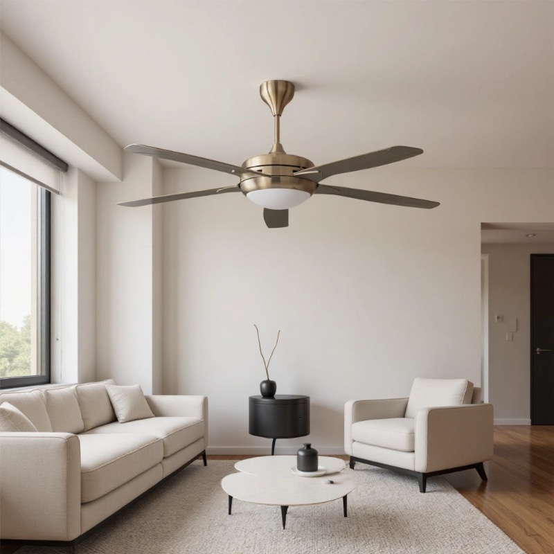 Led Fan Lamp 56inch Stainless Steel Fan Lamp Living Room Lamp with Fan European Middle Eastern Style Ceiling Fan with Lamp