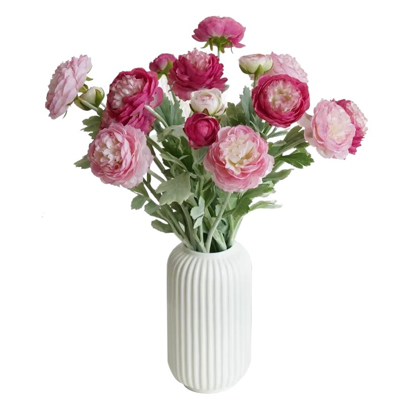 Qianzi Lotus flor artificial peonía flor artificial Nordic simple hogar sala de estar mesa de comedor decoración floral fábrica al por mayor