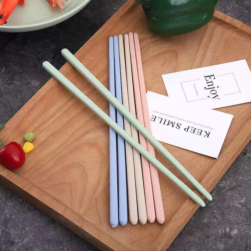 Trigo paja familia palillos japonés antideslizante hogar palillos nórdico creativo restaurante vajilla