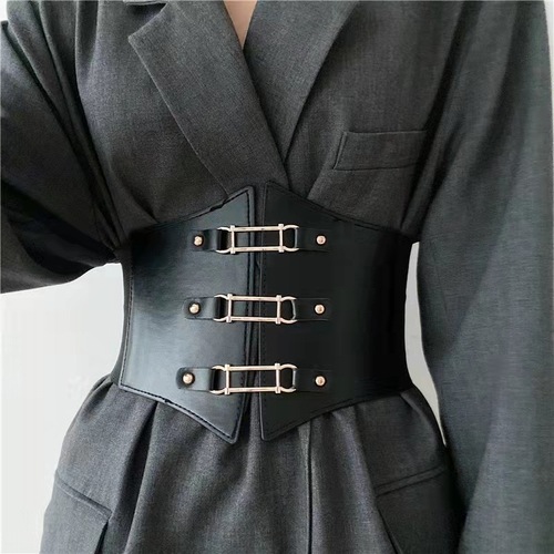 European and American cross-border elastic elastic waistband wide girdle women's decorative shirt suit skirt belt women wholesale