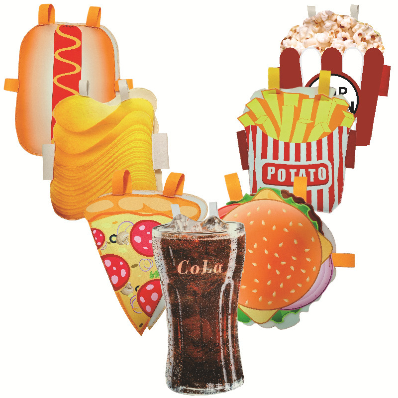 Halloween Christmas Funny Cosplay Costumes: Hamburger, Cola, Pizza, Hot Dog, Fries, Popcorn, Potato Chips