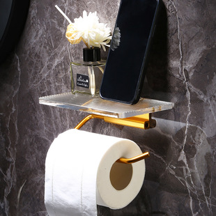 Toilet Tissue Box Punch-free Roll Paper Holder Toilet Paper Holder Toilet Paper Box Acrylic Tissue Storage Rack Light Luxury