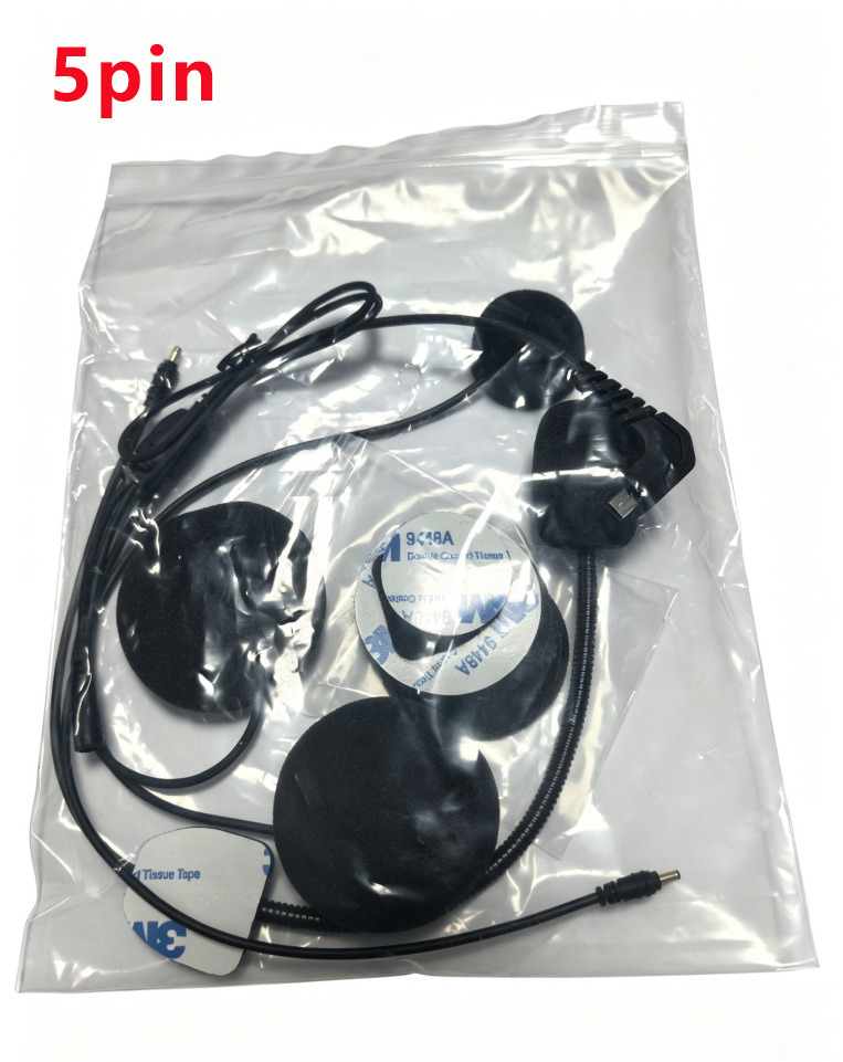 5-pin/8-pin interface dedicated motorcycle helmet Bluetooth headset with high-definition sound quality and noise reduction helmet intercom headset