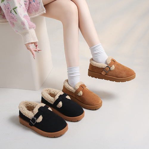 New Breken Winter Plush Shoes for Women, Retro Style, Thick Insole, Fleece Lined, Thick Snow Boots, Eu 36 Women's Shoes