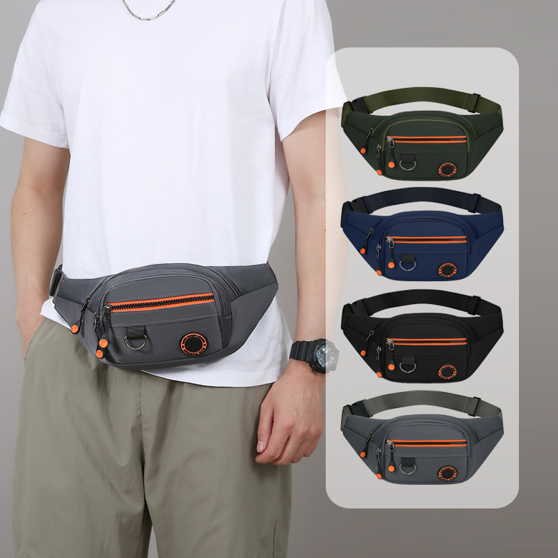New Large-Capacity Waterproof Construction Site Cash Register Chest Bag, Multi-Functional Work and Sports Crossbody Bag, Wear-Resistant Men's Waist Bag