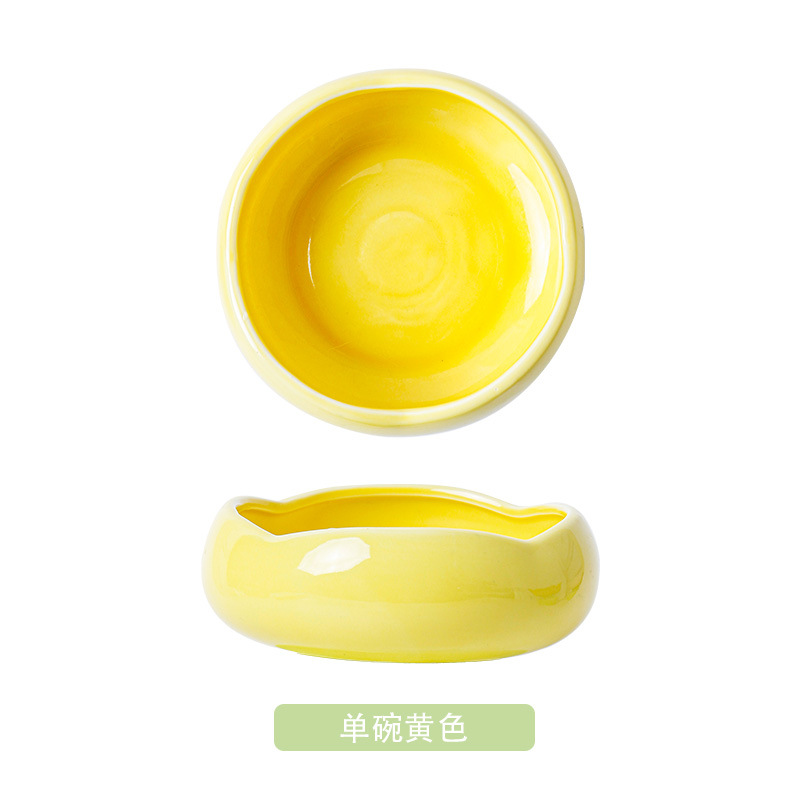 Nueva mascota de cerámica gato alto pie cuello protección gato cuenca alto pie agua potable gran diámetro tazón gato comida vajilla al por mayor suministros