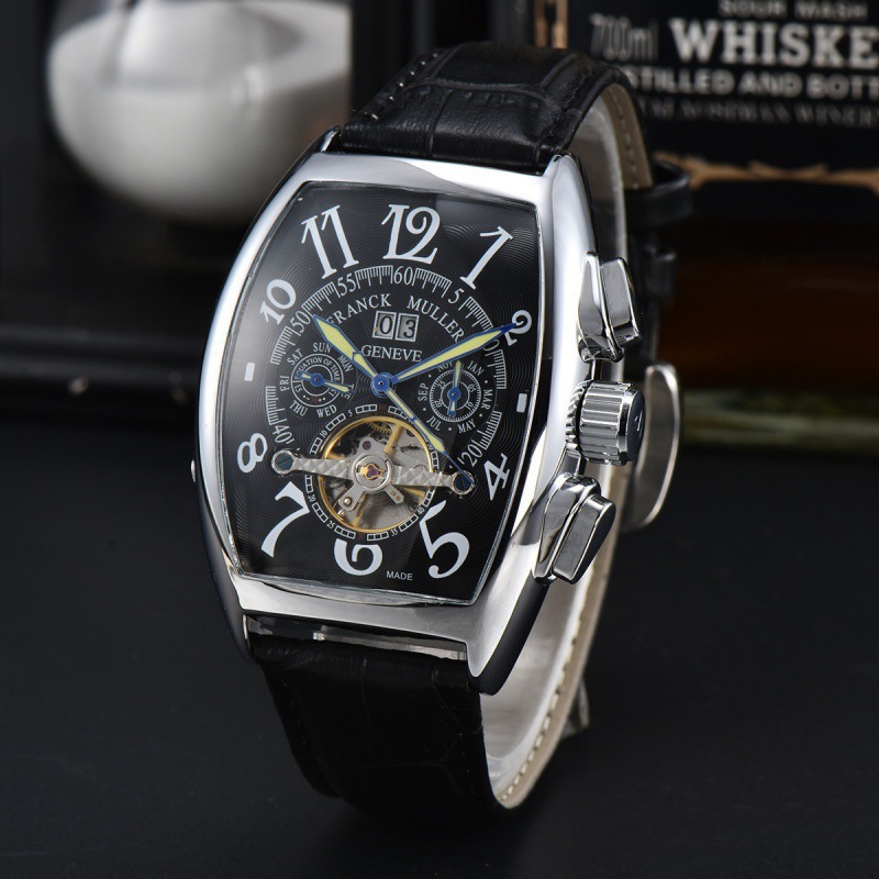 2024 Frank Fm Tourbillon Fully Automatic Mechanical Five-Pin Men's Casual Watch Manufacturer Supply Dropshipping