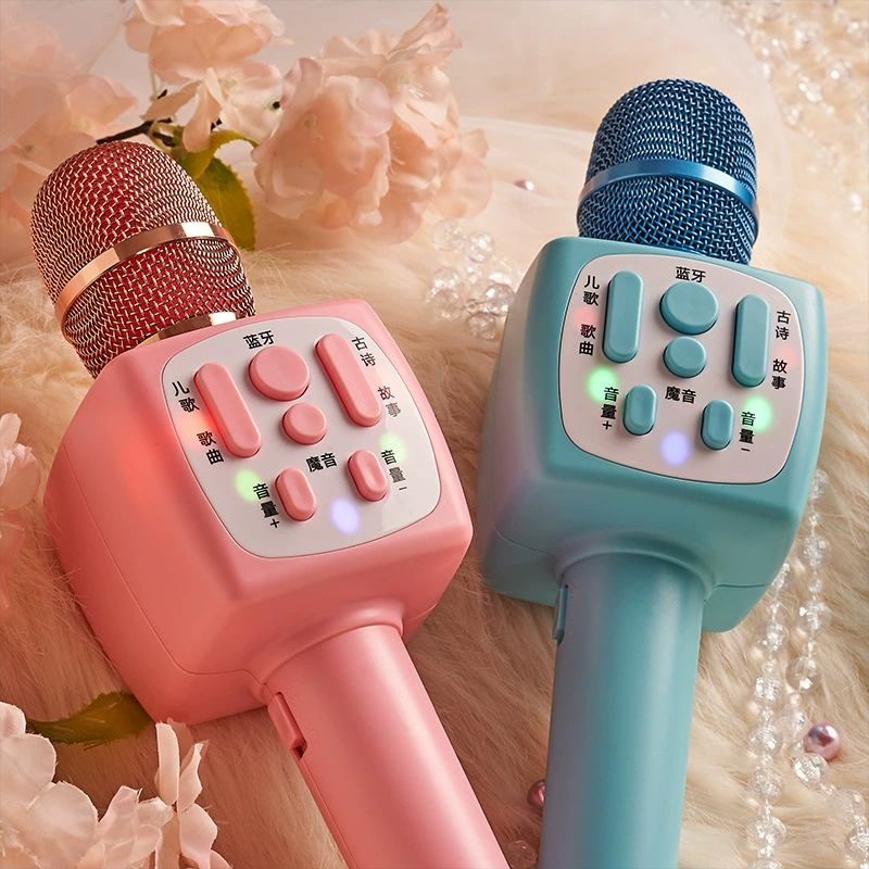 Микрофон-караоке, игрушка для мальчиков и девочек, раннее развитие, Bluetooth