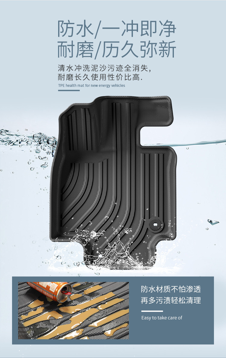 Suitable for 20-26 Models of Highlander/Crown Land Cruiser Car Floor Mats, All Tpe Floor Mats, Trunk Mat, Backrest Mat