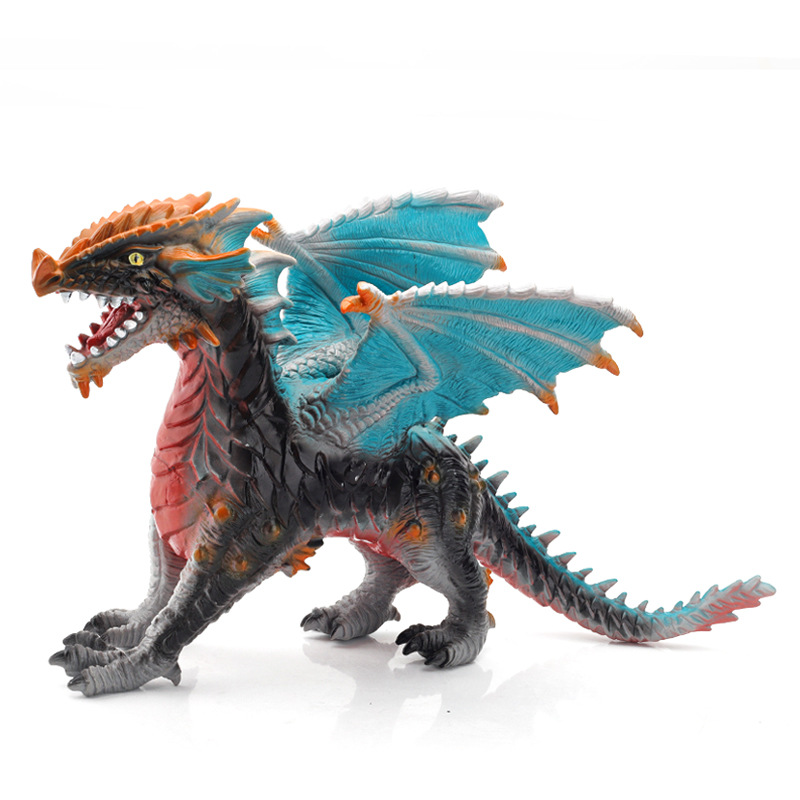 Modelo de dinosaurio de goma suave de gran tamaño para niños y niños, falciformes, brachiosaurios, triceratosaurios, juguetes de montaje