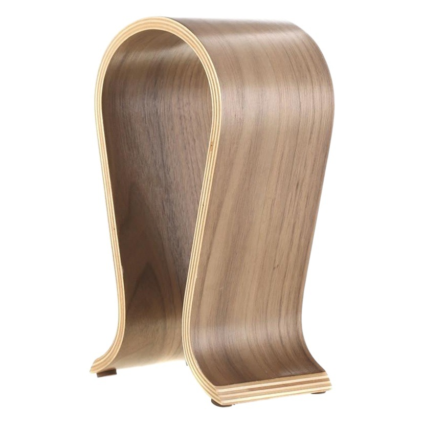 Soporte para auriculares Bluetooth Guangdong auriculares en forma de U soporte de exhibición de suspensión de radio de nogal