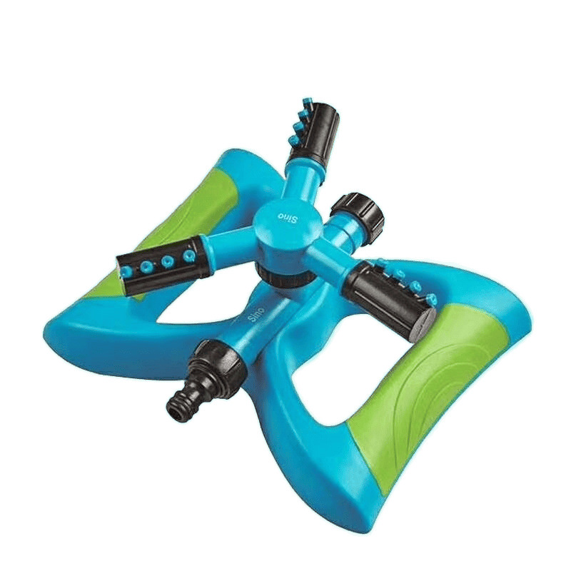 Aspersor grande de tres puntas tipo inserción en el suelo, rociador giratorio automático de 360 grados, riego de césped, riego de vegetales, rociador de enfriamiento de invernadero