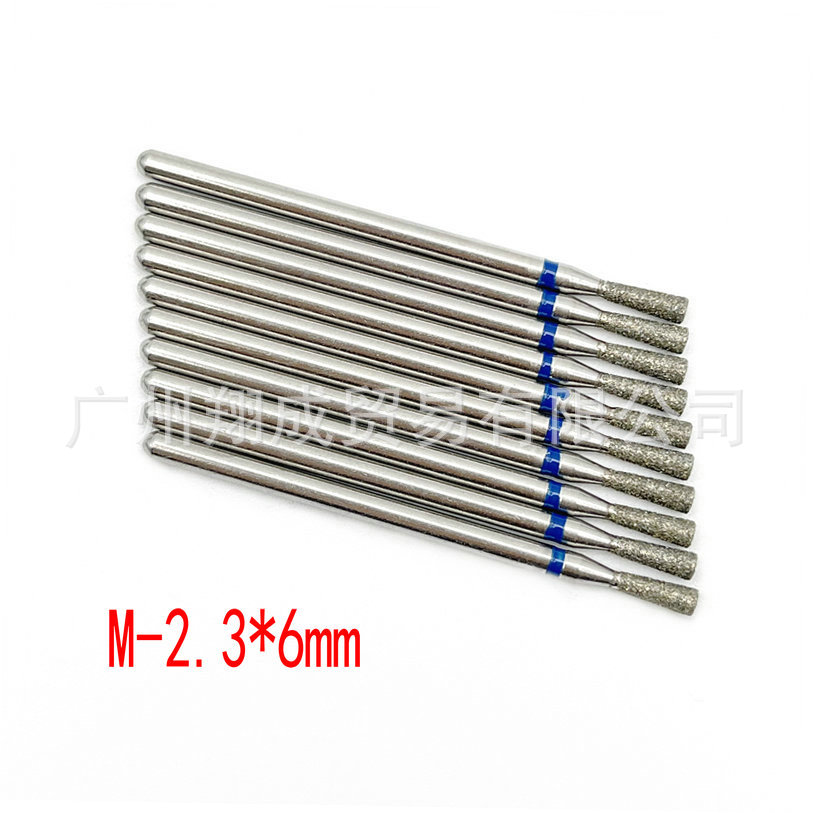 10 unids Amazon Venta caliente nail art carborundum pulido traje uñas descarga taladro piel muerta eliminación diamante Taladro