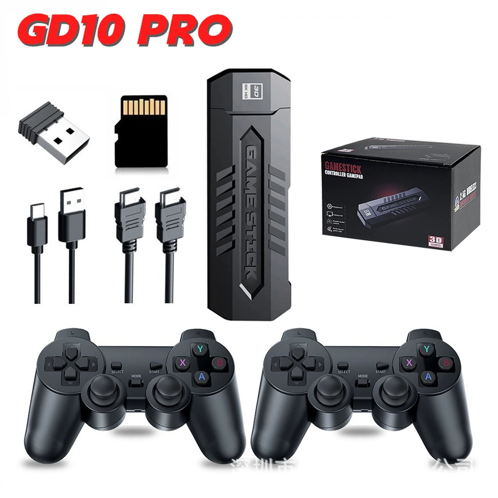 Новая игровая приставка GD10 для дома, беспроводная 4K HD X2, двухместная уличная (шутер), HDMI начального уровня подключение