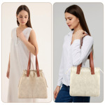 手工编织棉线包大容量沙滩包手提包休闲镂空单肩包女ins风森系古