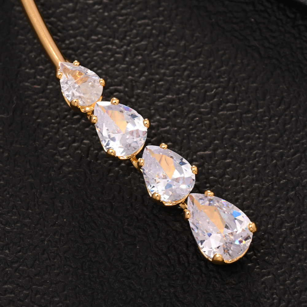 Amazon Hot Gote Zircon Collar Collar Accesorios de baile Collar de apertura de metal