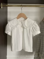 Тонкая рубашка для девочек jennybebe, футболка, с коротким рукавом