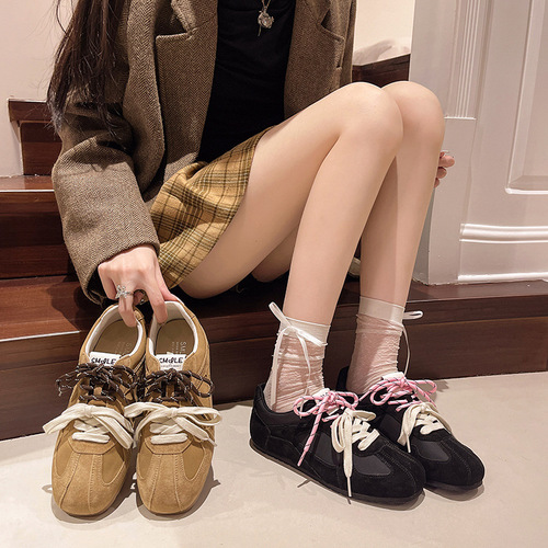 Asgar Shoes 2025 Autumn Retro German Training Women's Lightweight Versatile Soft Sole Sports Casual Skate Shoes for Children