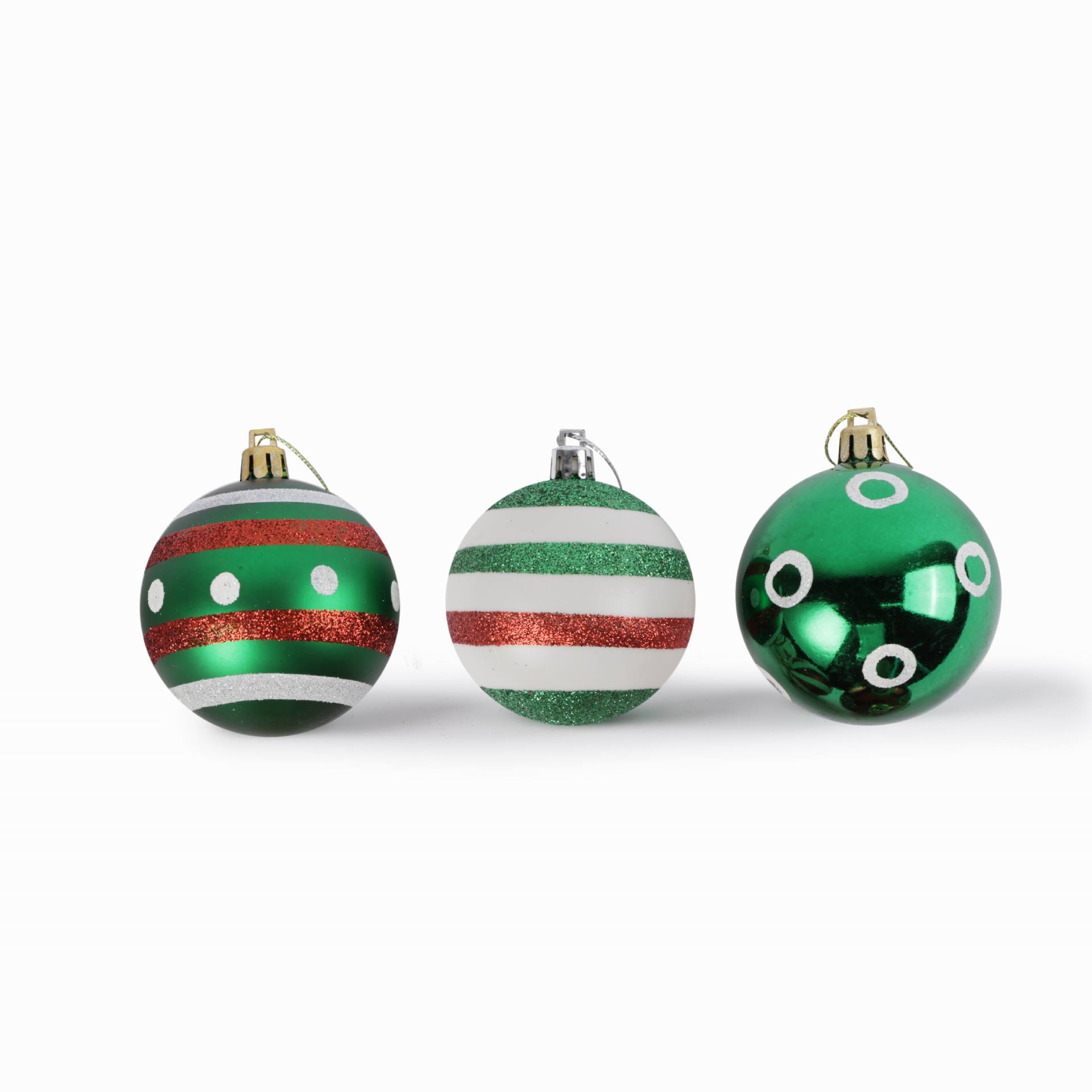 Nuevas series de dulces de simulación de bolas de Navidad transfronterizas árboles de Navidad pintados decorativos