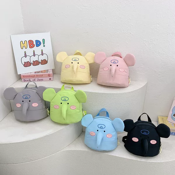 Cute Cartoon Baby Elephant Student Backpack, Cute Kindergarten Baby School Bag, 2026 Cross-Border New Children's Backpack