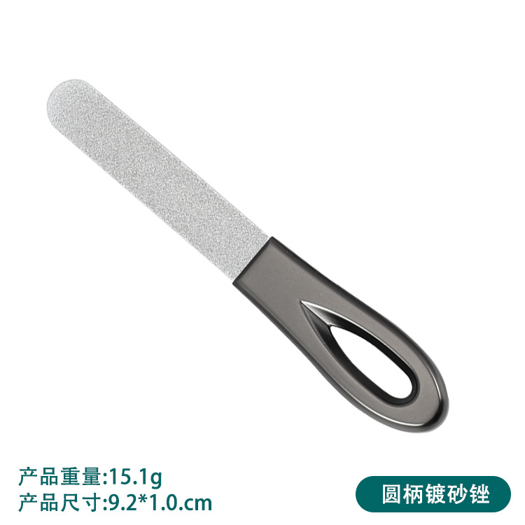 Al por mayor archivo de uñas de doble cara al por mayor archivo de uñas de acero inoxidable de cuatro lados tira de molienda de uñas traje de herramienta de manicura