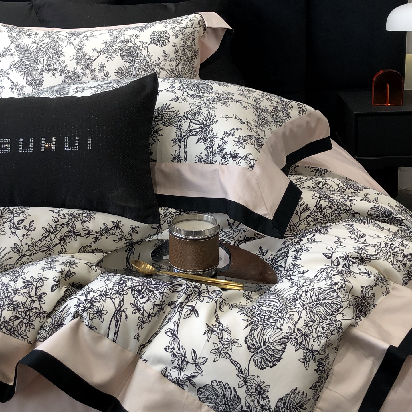 Set di biancheria da letto in cotone a fibra lunga, lussuoso, stile vintage francese, boho, di alta gamma, composto da quattro pezzi, in puro cotone, adatto a tutte le stagioni._voghion.com