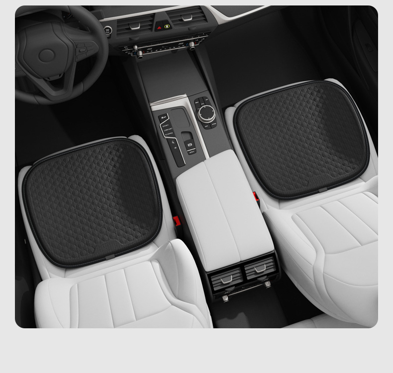 Car Supplies Seat Cushion Summer Cool Breathable Gel Elastic Cooling Cushion Single Piece Four-Season Universal Ventilated Linen Seat Cushion Home