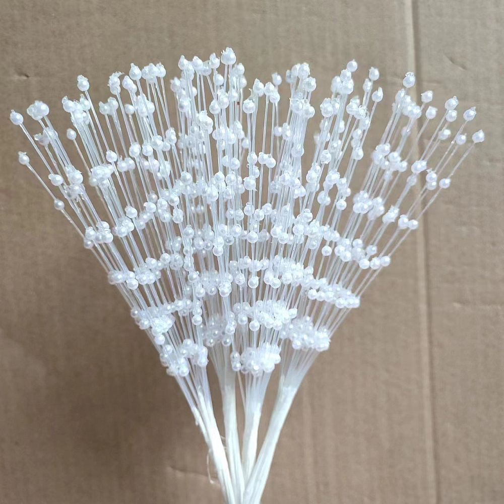 香薰插花4mm珍珠花束串珠 满天星头饰家居婚礼装饰 圣诞饰品配件